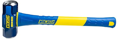 Estwing 4-Pound Hard Face Sledge Hammer, 50-55 HRC, 16-Inch Fiberglass Handle, Overstrike Protection, Textured Grip