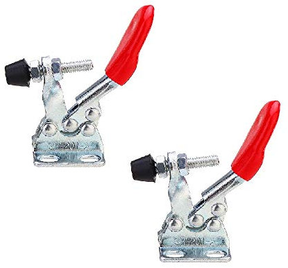 Lot de 2 pinces de serrage horizontales GH-201-A pour menuiserie - Dégagement rapide - Capacité de serrage de 27 kg