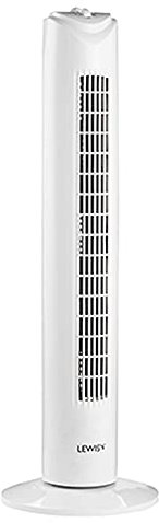 Lewis's Tower Fan - 3 Speed Settings, Timer Function, Optional Oscillation (32-Inch/81cm) - White