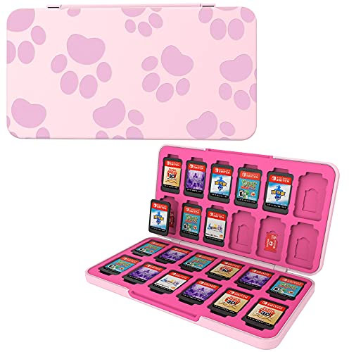 HEIYING Game Card Case for Nintendo Switch 2 /Switch OLED / Lite,Custom Pattern Memory Storage Holder with 24 Game Card Slots and 24 Micro SD Cards Slots