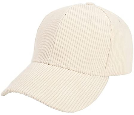 Männer Frauen neutral Summer solide Baseballkappen Cordock Verstellbare Mützenvisiere Engel Mützen Lässige Vintage-Baseballmützen Schirmmütze Mützen Unterm Fahrradhelm (Beige, One Size)