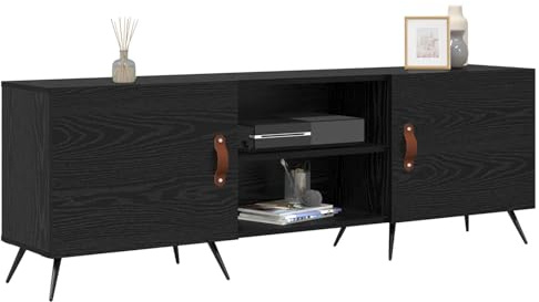 vidaXL TV-skåp 150 x 30 x 50 cm Svart ek Konstruerat trä