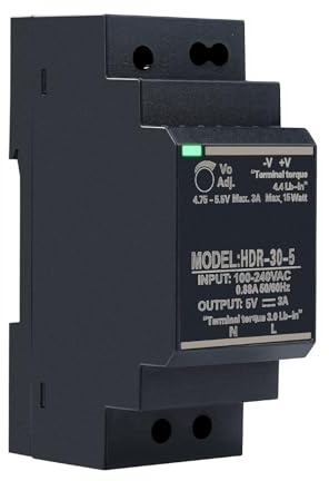 Hutschiene Netzteil 5V DC 3A 15W Transformator DIN Schienen netzteil Eingangsspannung AC100V/240V DIN Rail netzteil Industrielle Schaltnetzteile HDR-30-5