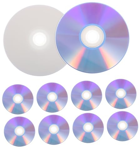 GALPADA 10pcs Blank Cds for Burning High Storage Capacity Audio Dvd-r Discs with Reliable Data Preservation and Printable Plastic Storage Discs for Daily Life and Phone Conference Backups