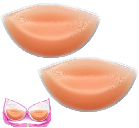 HEUIOP 1PCS Bra Inserts Chicken Fillet Bra Inserts Reusable Sticky Discreet Pads Bra Inserts Push Up Silicone Breasts Insert Fits Most Cup Sizes and Everyday Bikini Tops