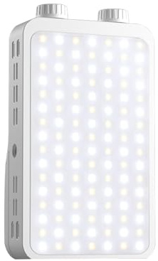 Plyisty Lampe Vidéo LED Portable 40 W, Panneau Lumineux pour Appareil Photo 3000 MAh 3000-7000 K CRI≥ 95 éclairage de Photographie LED avec Trépied de Bureau et Griffe Froide