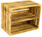 Kistenkolli Altes Land geflammte Weinkiste '/Massive Schuh- Bücherregalkiste Obstkiste Maße ca 50 x 40 x 31cm Holzkiste Regal (geflammt offen Längs)