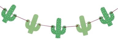 Ginger Ray Guirlande de cactus en bois à suspendre pour fêtes d'été, tropicales