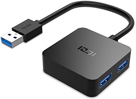 ICZI 4-Port USB 3.0 Hub, Mini USB Extender Splitter Multiport Extension for Desktop Computer PC, Xbox, PS4, Laptops, MacBook, Surface Pro, iMac, Mac, USB Flash Drives and Model 3