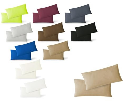 EXKLUSIV HEIMTEXTIL Jersey Kissenbezug 2er Set 40 x 60 cm Sand