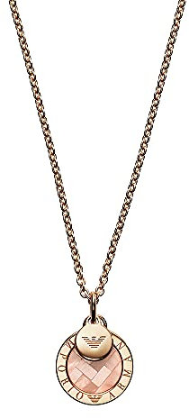 Emporio Armani Necklace for Women , Length: 420mm +/-5mm / Size pendant: 15mm x 15mm x 2mm Rose Gold Sterling Silver Necklace, EG3375221