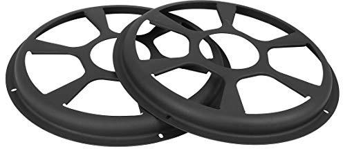 X AUTOHAUX 9 Black Car Speaker Hollow Mesh Subwoofer Grill Cover Guard 2pcs