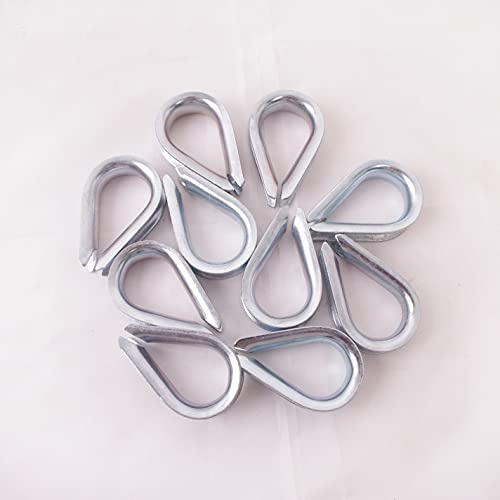 HIGOOD Wire Rope Thimble, for Wire Rope Dia. 1/2 in, Carbon Steel,(1/2 10PCS)