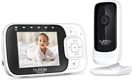 Hubble View+ 2.8 Baby Monitor with Camera, Digital Pan Tilt Zoom, 2-Way Talk, Night Vision, Room Temperature Monitor, Baby Video Monitor Camera, Sound Level Indicator, 1000ft Range, No Wifi Baby Cam