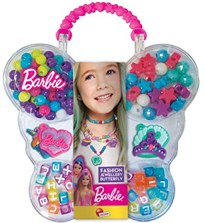 Lisciani - BARBIE Fashion Jewellery Butterfly - ‎99368 - Jeu De Réflexion Et De Patience - Pour Créer Ses Propres Bijoux - Jeu Educatif - Pour Enfants A Partir de 5 Ans