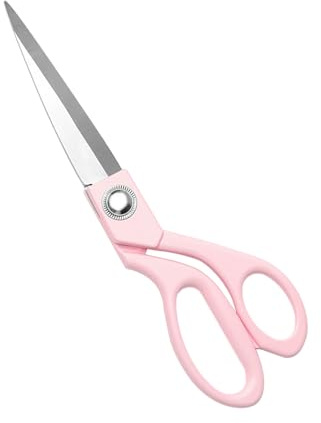 Pink Fabric Scissors 8 Sewing Scissors Premium Tailor Scissors Heavy Duty Stainless Steel Professional Dressmaker Shears for Home Office (Pink Scissors)