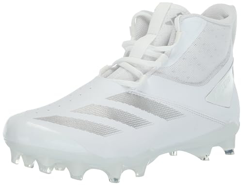 Adidas Pallone da football americano Adizero Chaos unisex per adulti, Bianco/Argento Metallico/Bianco, 12.5 US Women/11.5 US Men
