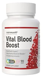 Vital Blood Boost – Dietary Supplement with Iron, Selenium, Zinc, Vitamin B12 & Folic Acid – 90 Tablets, 90 Day Supply