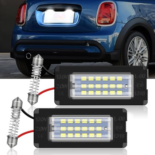 Erato LED-registreringsskyltbelysning CanBus felfri kompatibel med Mini Cooper-r R56/R57/R58/R59 vattentät energisparande