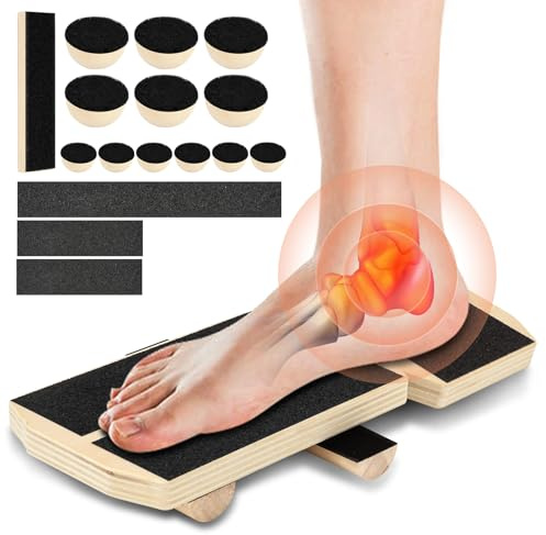 KKMOL Tabla de equilibrio de una sola pierna, para entrenamiento de pies de madera para tobillos, fisioterapia, para estiramiento de tobillo, corrección de postura