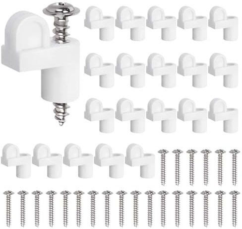 24 Pack 3/8 Inch Sujetadores para Mosquitera y Clip Para Mosquitera De Ventana, Color Blanco, para Fijar Pantallas de Ventana y Paneles de Puerta de Tormenta, Ideal para Uso Residencial y Comercial