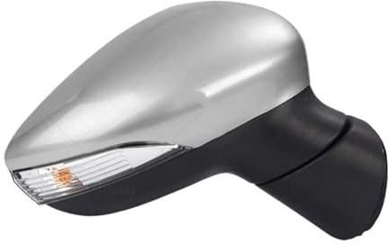 Specchio Per Ford Per Fiesta Mk7 MK8 2009 2010 2011 2012 2013 2014-2017 Specchietto Retrovisore Laterale Elettrico Completo Portiera Specchietto Retrovisore Esterno(Silver-Right Side)