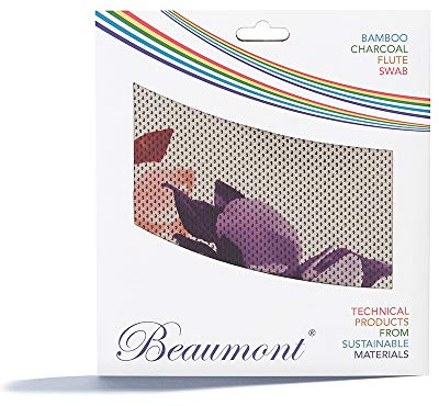 Beaumont Sweet Magnolia Flute Swab - Bamboo Charcoal Flute Cleaning Cloth, To Be Used With Cleaning Rod (Not Included) As Part Of Cleaning Supplies Kit, Stores In Flute Case
