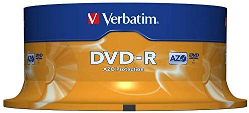 Verbatim® DVD-R - Husillo para grabar, 4,7 GB, 16 x (25 unidades), 1 paquete de 25 unidades