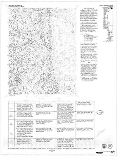 Map : Reconnaissance map showing relative amounts of soil and bedrock in the mountainous part of the Palmer Lake quadrangle, El Paso County, Colorado, 1979 Cartography Wall Art : 24in x 30in