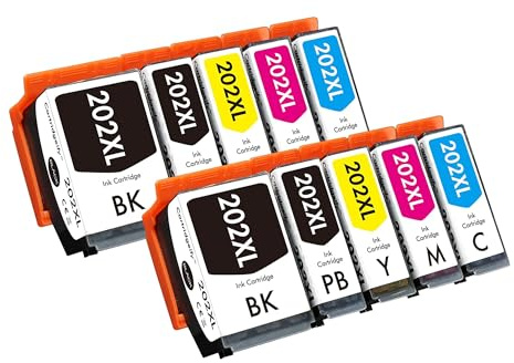 Cartridgeify 202 XL Cartouches Compatible avec Epson 202 202XL Encre Multipack, pour Expression Premium XP-6000 XP-6005 XP-6100 XP-6105 XP6000 XP6005 XP6100 XP6105 (10er-Pack)