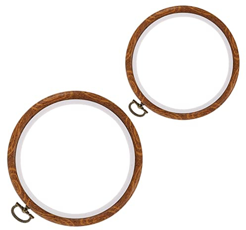 SEWACC 2 Piezas Círculo De Bordado Rueda De Bordado Aros De Plástico Para Bordar Marcos Redondos Aro Artesanal Telar De Bordado Aro Bordado Bastidor De Bordado Tridimensional Páginas