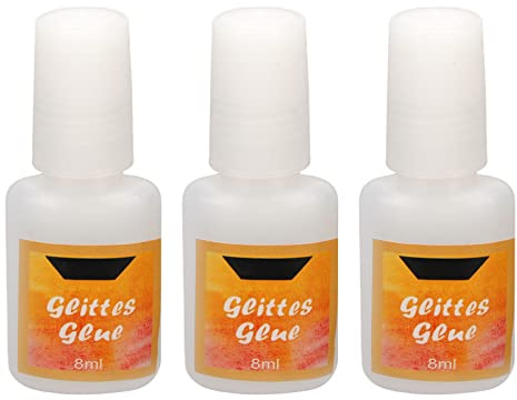 3pcs Glitter Tattoos,Body Glitter Gel Set Temporary Strong Adhesive DIY Face Glitter Tattoo Skin Glue Body Glue for Skin for Cosplay Party