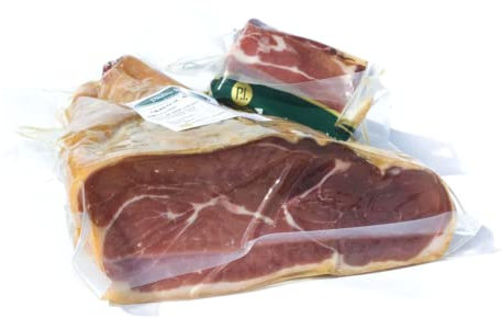 Taco de jamón serrano deshuesado. Jamón serrano deshuesado envasado al vacío. Jamón deshuesado. Centro de Jamón curado. Taco jamón serrano de unos 900grs. 15-18 meses de curación. Jamones deshuesados.