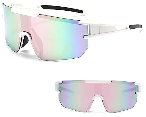 Ruikdly Gafas deportivas rápidas Rave, polarizadas, gafas de sol para hombre y mujer, protección UV 400, gafas deportivas para deportes al aire libre, ciclismo, conducción, correr, golf, esquí