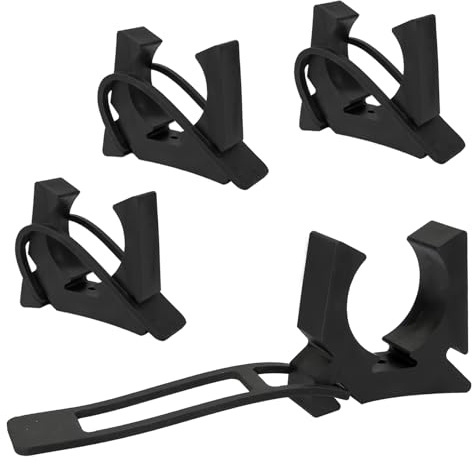 4 Pack Boat Hook Holder Replacement for SOF-LOC Gaff Hook Holder with Rubber Spring Strap, Marine Holder Clips Fits for Boat Hook, Paddle Holder, Oar Mounts, Boat Net, Gaff, Push Pole, Anchor Pole.