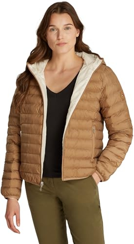 Tommy Hilfiger Cazadora acolchada Mujer Padded reversible, Beige (Safari Canvas), M