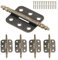 4 Pezzi Cerniere, Cerniere per Mobili, Cerniere per Ante, Cerniere Antiche in Metallo, Cerniere in Ferro, Cerniere per Legno, Applicabile a Mobili, Hardware, Armadio, Porta, Cassetto, Scatola di Legno