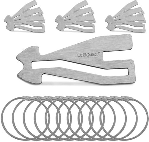 LUCKNIGHT 10 Pcs Puce Pour Caddie, Porte-Clés Pour Caddie En Acier Inoxydable, Jeton Chariot, Remplace Le Jeton De Chariot, Jeton De Courses, Porte-Clés En Métal, Ne Reste Pas Bloqué Dans Le Chariot