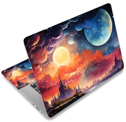 Adesivo adesivo per computer portatile da 11,6, 12, 13, 13,3, 14, 15, 15,4, 15,4, 15,6, in vinile, adesivo artistico per notebook e netbook (2 polsiere incluse), fantasia universo