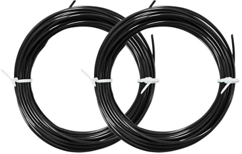 Filamento PLA 3D da 1,75 mm di diametro, compatibile con la maggior parte delle penne o stampanti 3D, non tossici, ecologici, colori vivaci, nero, 2 rotoli