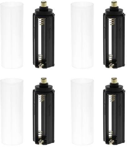 ECSiNG Custodia Con Adattatore Per Batteria AAA Da 4 Pezzi 3x1,5 V Con Tubo Flessibile Adatta Alla Maggior Parte Delle Torce Elettriche
