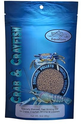 Invert Aquatics Crab & Crayfish Sinking Blended Diet - Aquatic Crab & Shrimp Food (3 oz (85g))