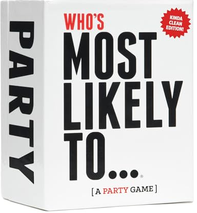 DSS Games Who's Most Likely to...Kinda Clean Family Edition [A Party Game | Great for Adults & Teens | Game Nights & Big Groups]