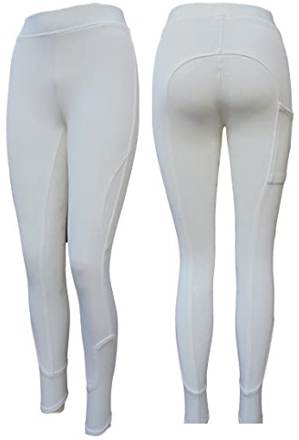 Medias de silicona con asiento completo para niños Jodhpurs Jods, blanco, 26 W