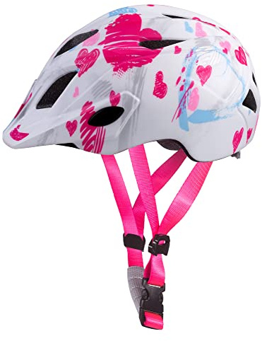 Etape Unisex ungdom, 1921492, sporthjälm, vit/rosa, matt, S/M (52–56 cm)
