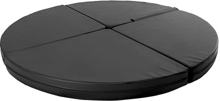 Tapis de danse de piscine pliable rond Ø 10 cm, diamètre 120/150/160 cm, tapis de sol antidérapant avec ouverture pour barre de danse pole, tapis de protection carré, tapis de chute, accessoires de