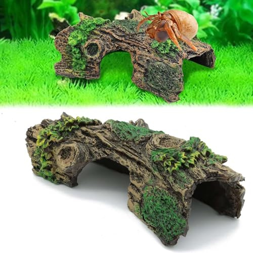 VIDSTW Resina Decorazioni Acquario 14 x 6 x 5,5CM Alberi Cavi Decorazione Acquario Accessori Decorazioni per Paludari e terrari Piccoli Pesci, Gamberetti, Tartarughe