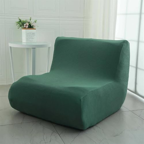 Surwin Fodera per Sedia Senza Braccioli, Elasticità Copridivano 1 Posti Senza Braccioli Antiscivolo Singola Fodera Divano per Sedia Hotel Salotto (Plaid Verde Salvia)