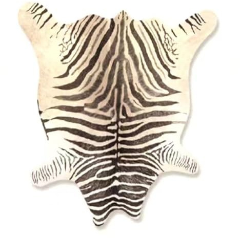 Enigmaire Kuhfell-Teppich Aus Kunstrindsleder,Tierfell Teppiche,Teppich Mit Zebramuster,UnregelmäßIges Muster,Waschbar,Leicht Zu Reinigen,Geeignet FüR Wohnzimmer,Schlafzimmer,Heimdekoration