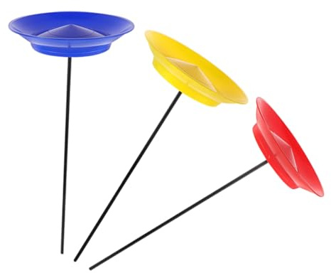 WEKAMOS 3 pièces Set de Assiettes de Jonglage Chinoises Légères avec Bâtons pour Performances Artistiques Coordination et Équilibre pour Entraînement Spectacles Équipe et Événements